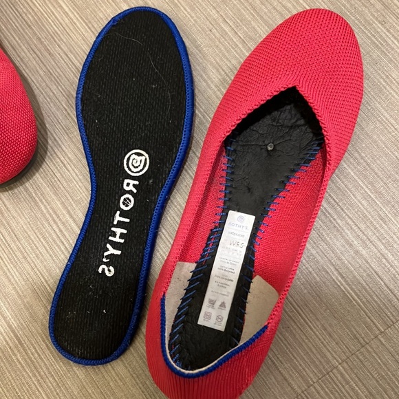 Rothy’s round toe flats hot pink color size 5.5 - Picture 10 of 13